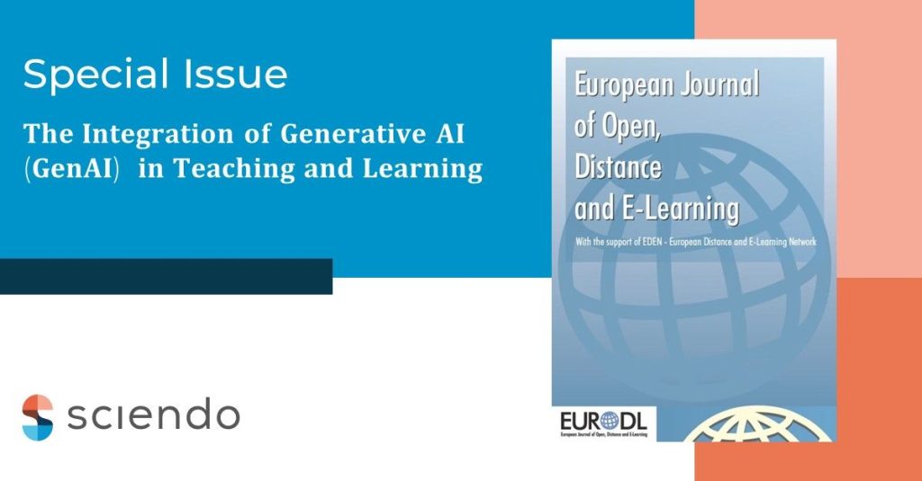 Call For Papers – EURODL – Special Issue: “The Integration of Generative AI (GenAI) in Teaching and Learning”