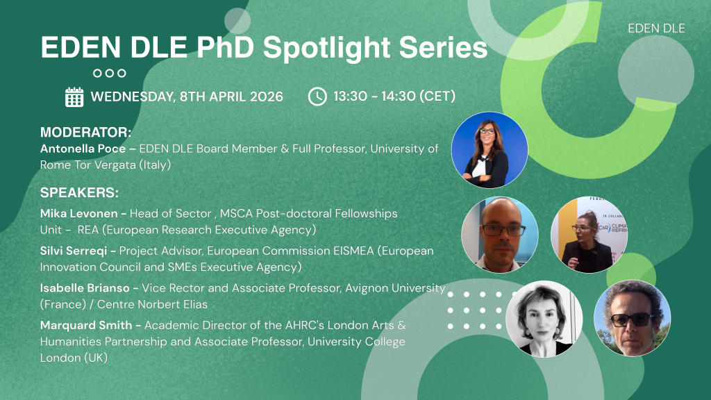 We present a new webinar series “EDEN PhD Spotlight” for PhD community of researchers
