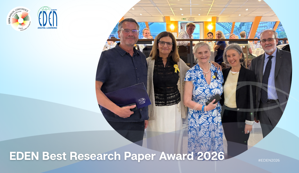 EDEN Best Research Paper Award granted at the 2026 Annual EDEN Conference Porto, Portugal, 14-16 June 2026